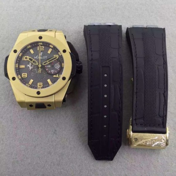 Replica Hublot Big Bang Ferrari Limited Edition YG Black Dial Black Rubber Strap A7753 - Top club