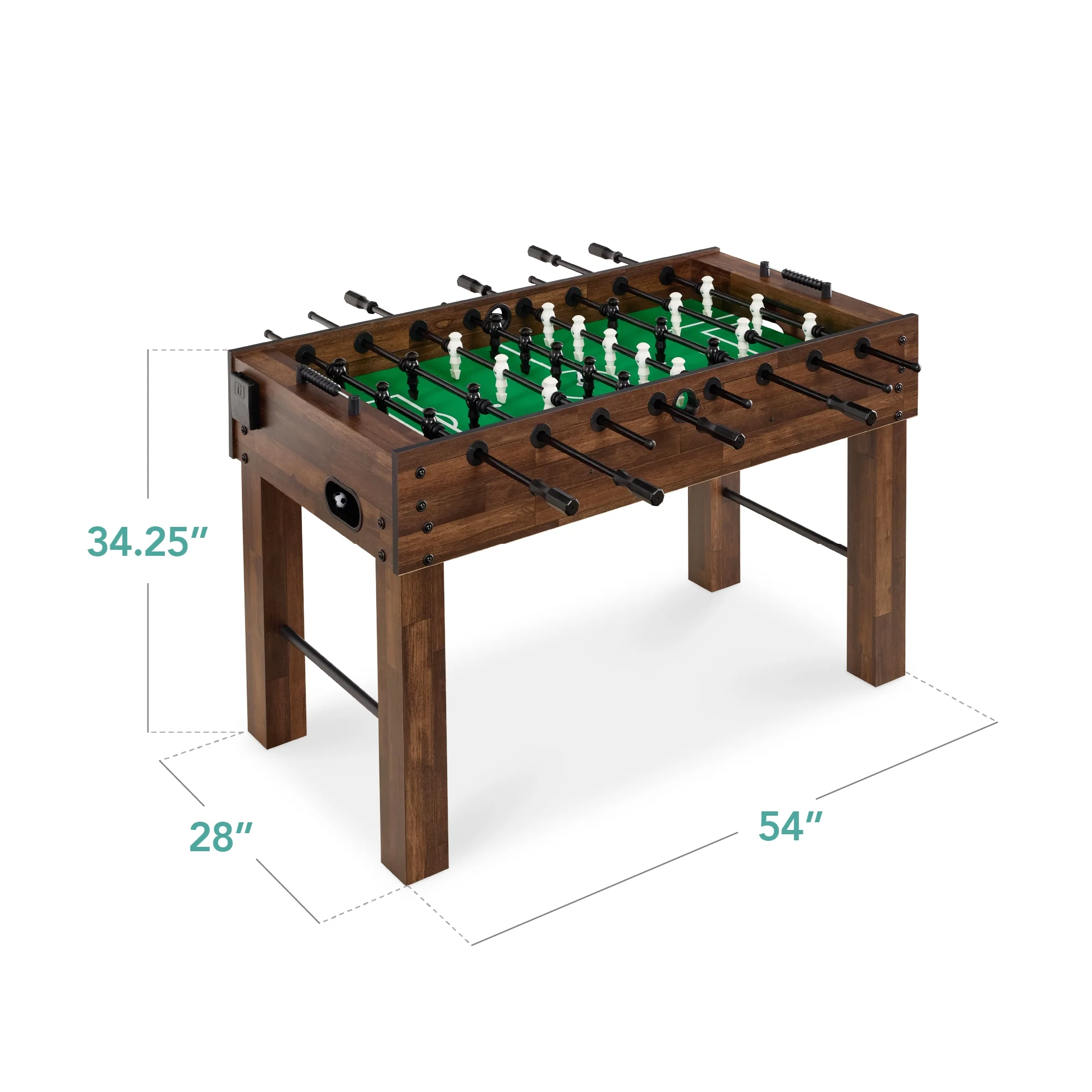 Best Choice Products Large 54in Full-Size Foosball Table for Home, Game Room w/ 2 Balls, 2 Cup Holders - Natural - Image 21