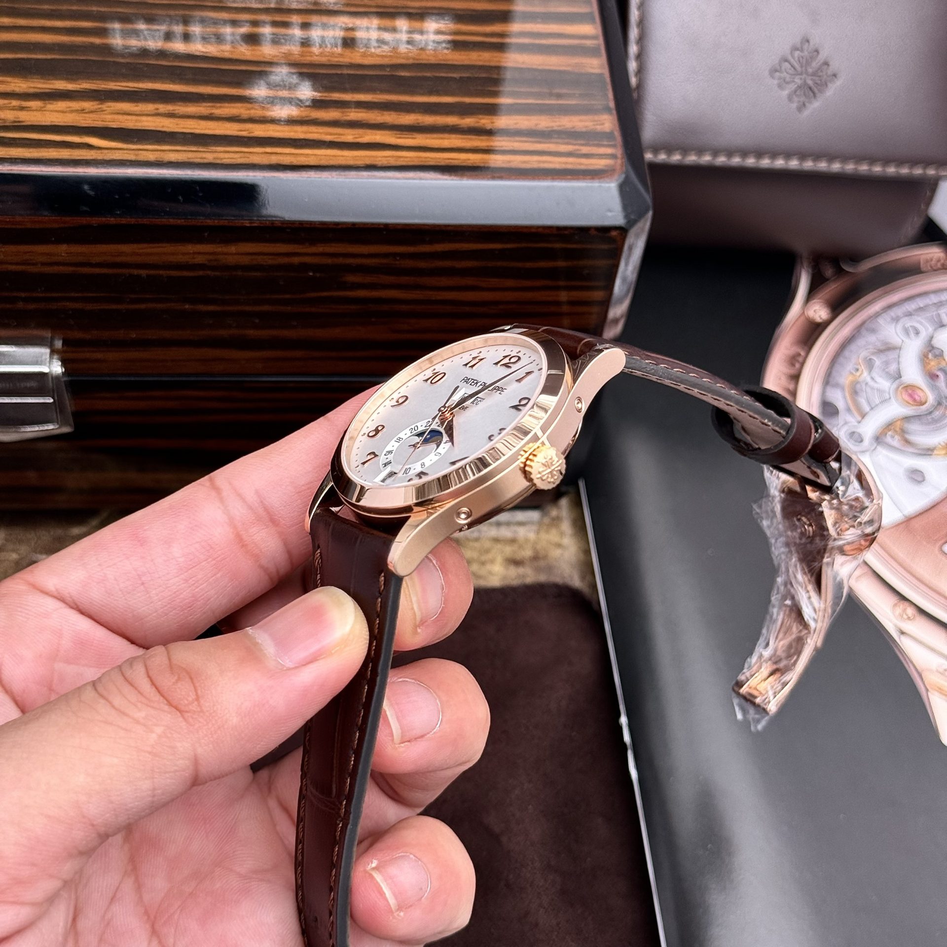 Patek Philippe Replica Watches Complications 5396R White Dial Leather Strap 38.5mm - Top club