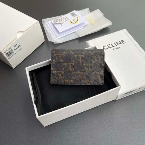 CELINE TRIOMPHE logo printed business card wallet