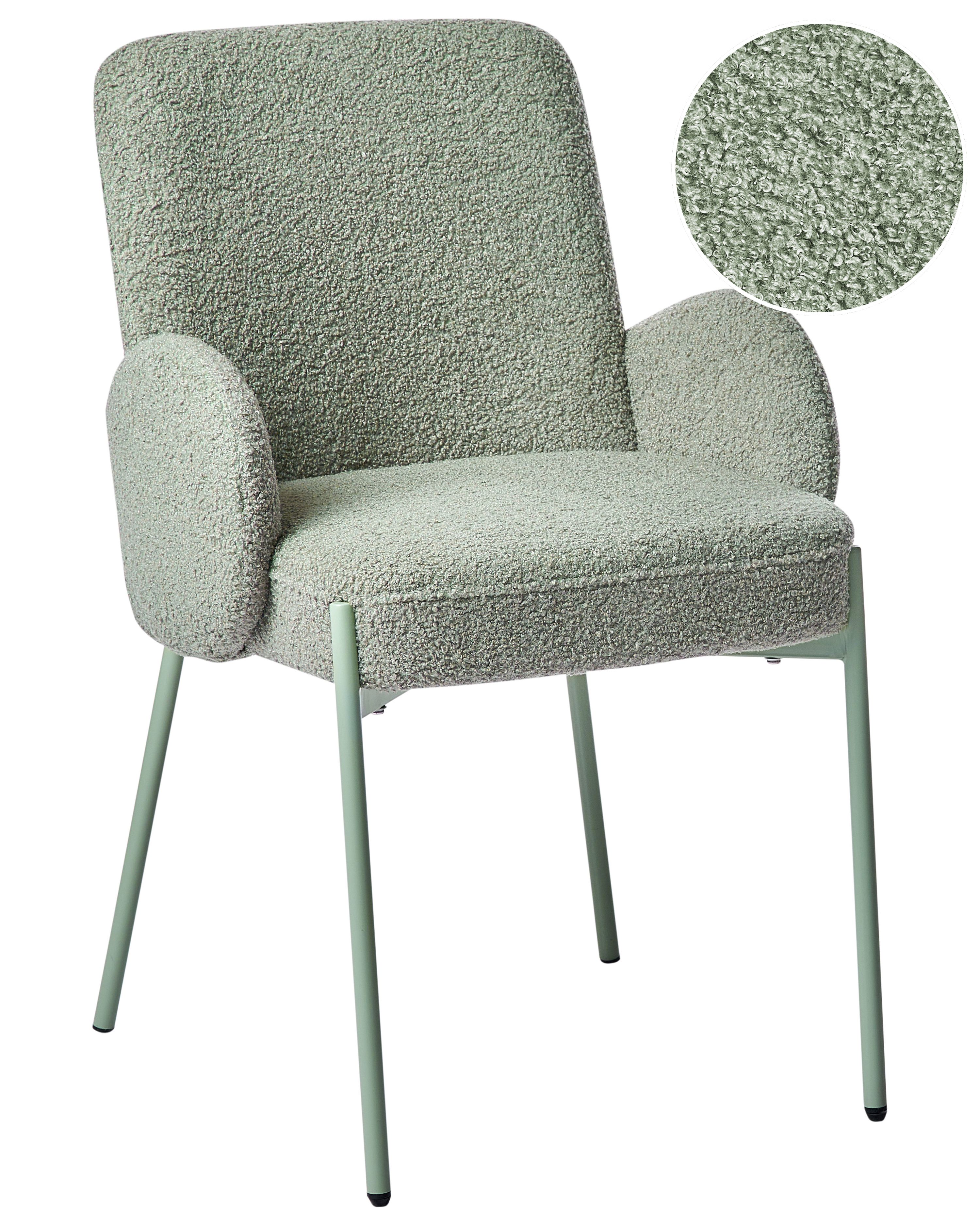 Dining Chair MAGEE Boucle Light Green