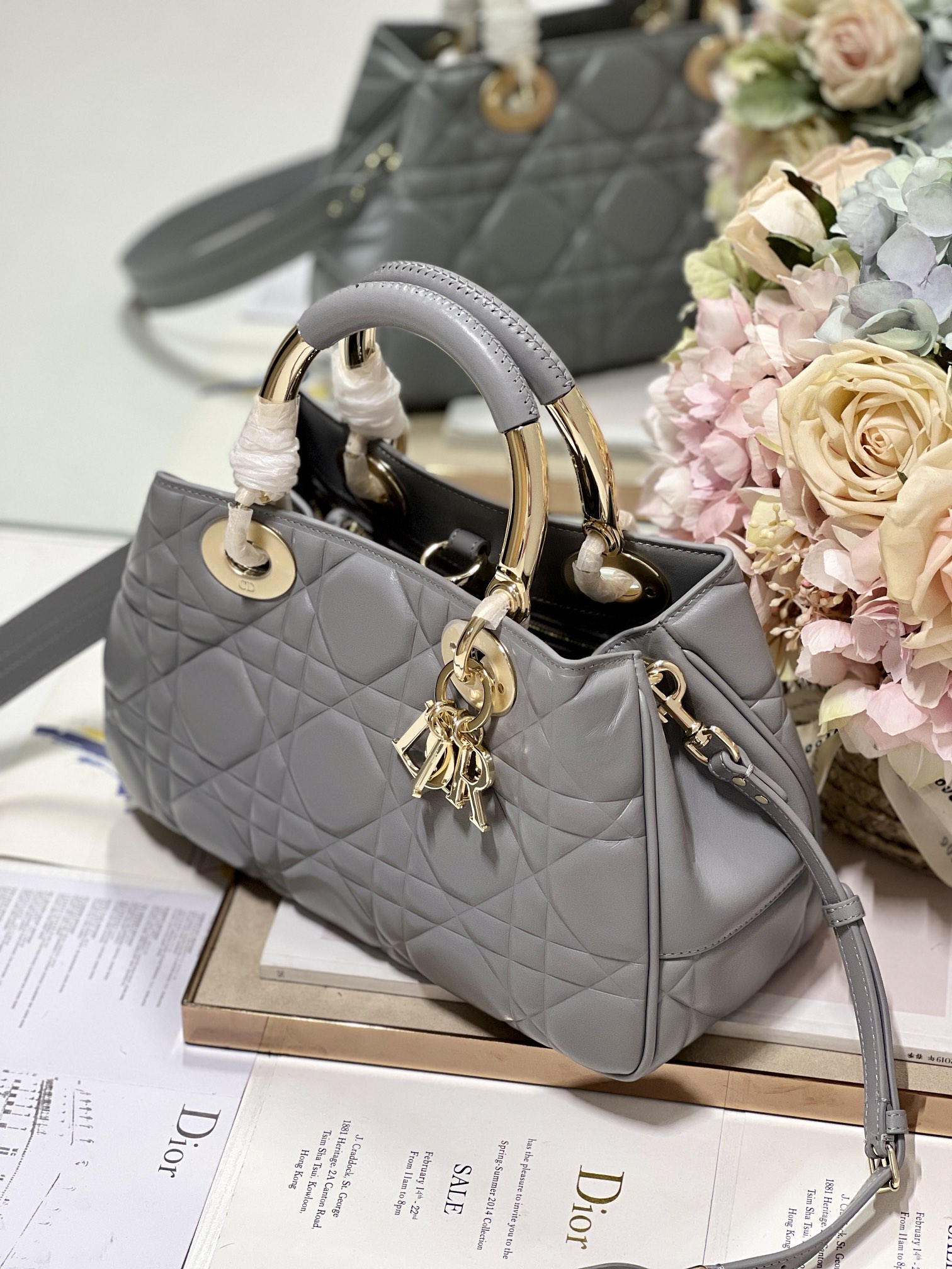 The Medium Lady 95.22 Bag Black/White/Grey For Women 9.5in/ 24cm1:1High-quality replica