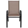 BizChair 5 Pack Black Outdoor Stack Chair with Flex Comfort Material and Metal Frame - Image 22