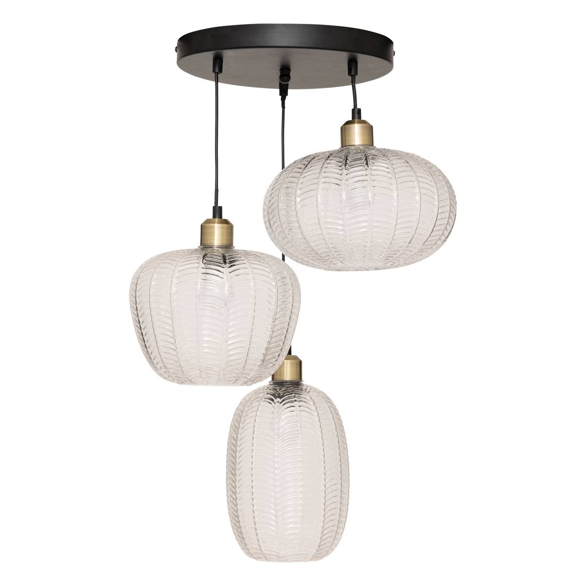 Pendant Light "Tissa" Transparent, H.114 cm
