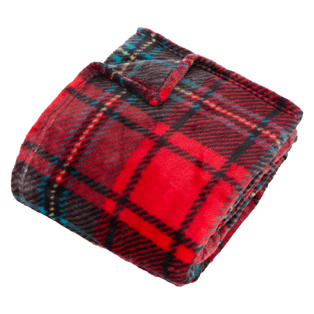 Printed Flannel Throw "Brody" Red, 170x130 cm