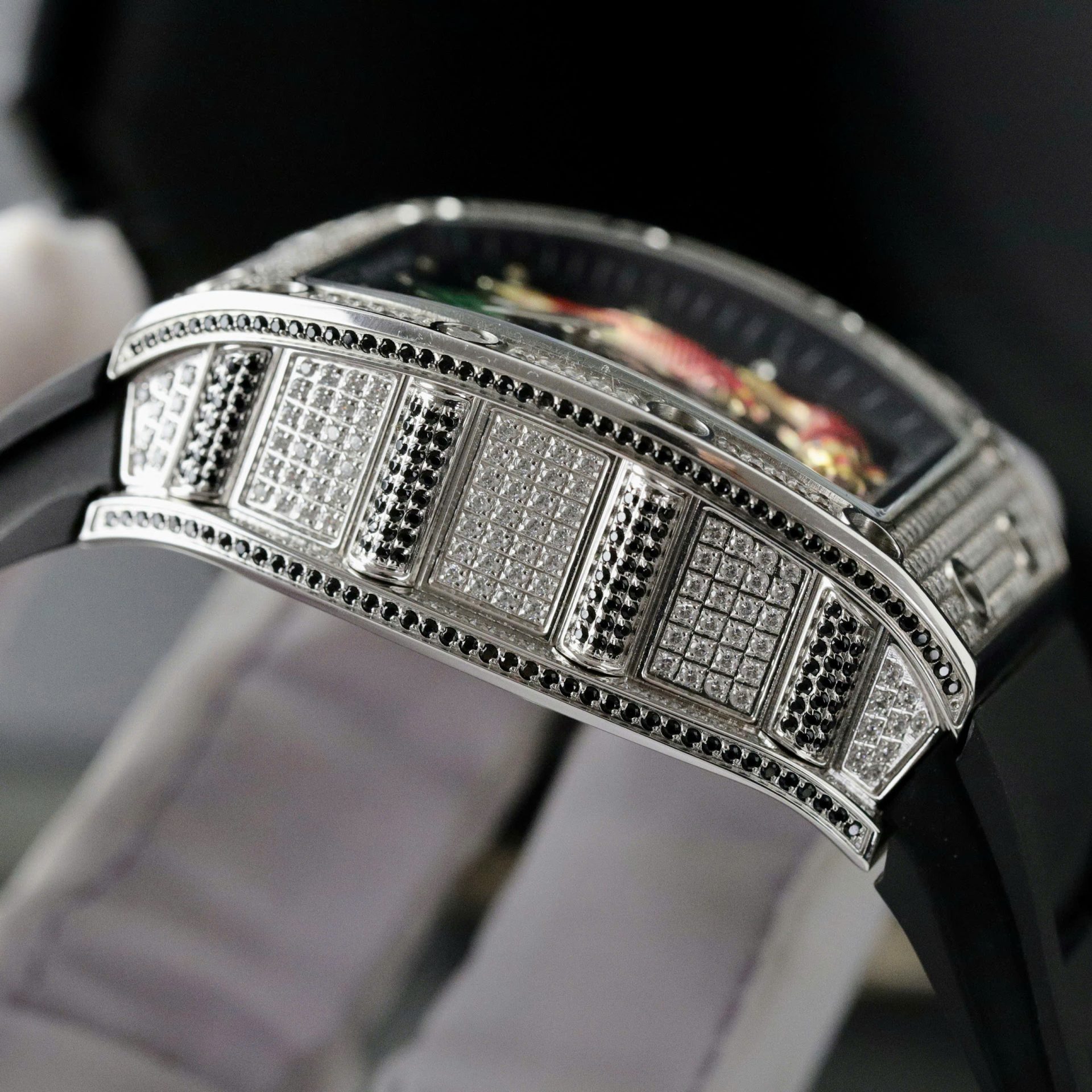 Richard Mille Replica Watch Rubber Strap Black 42mm - Top club