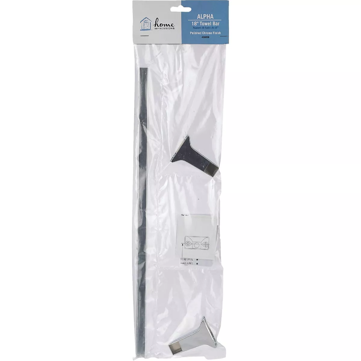 Home Impressions Alpha 18 In. Chrome Towel Bar
