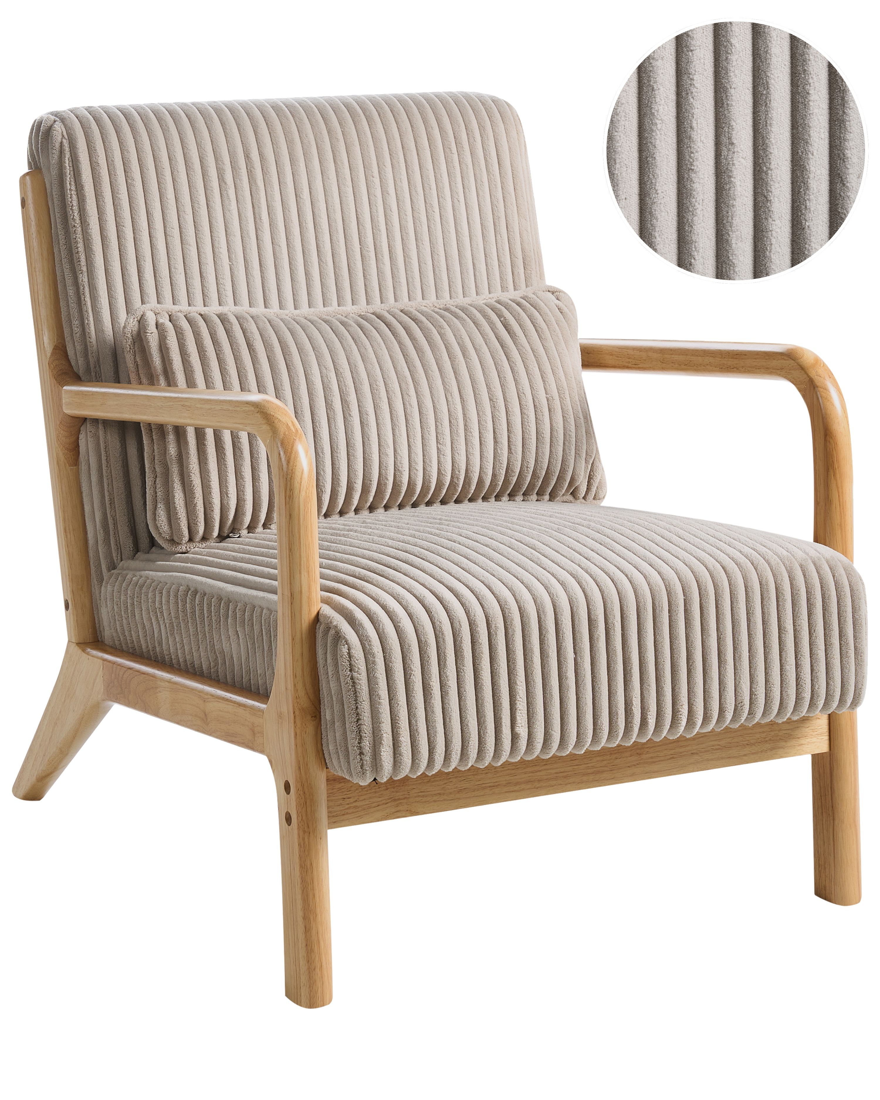 Armchair SORSELE Corduroy Beige