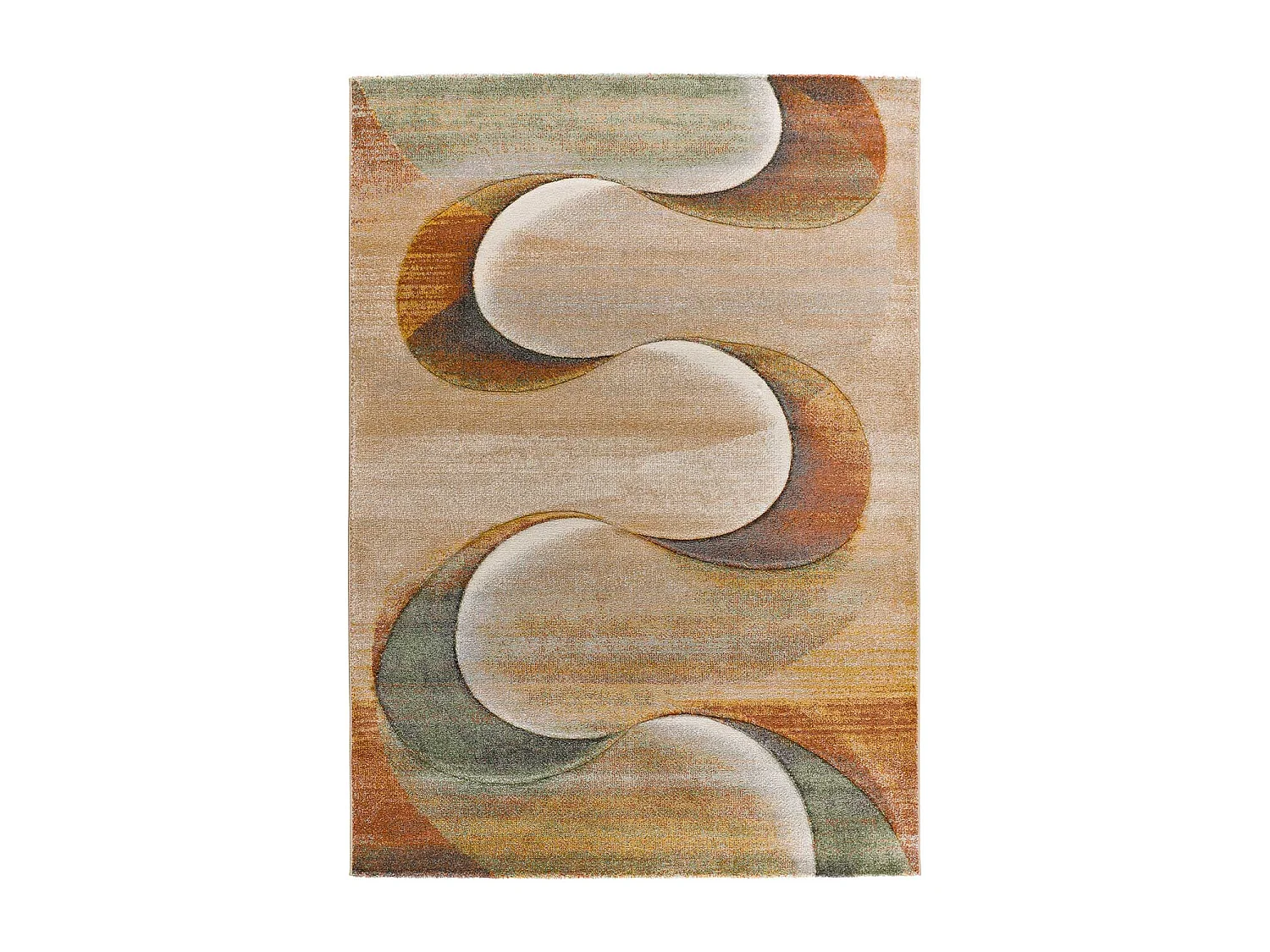 Tapis intérieur - abstrait - terracotta - 140 x 200 cm - LIBET