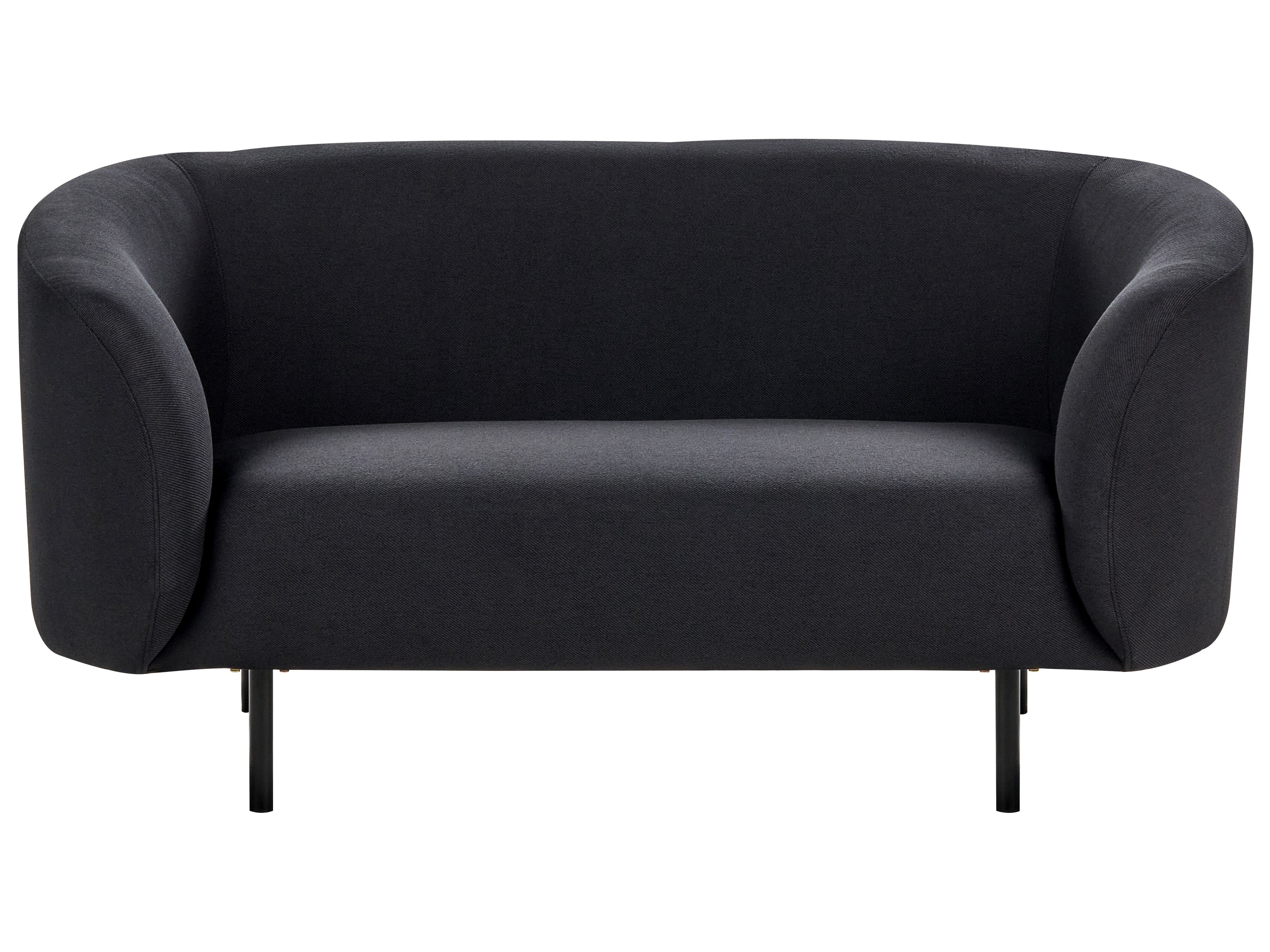 Sofa 2 Seater LOEN Fabric Black