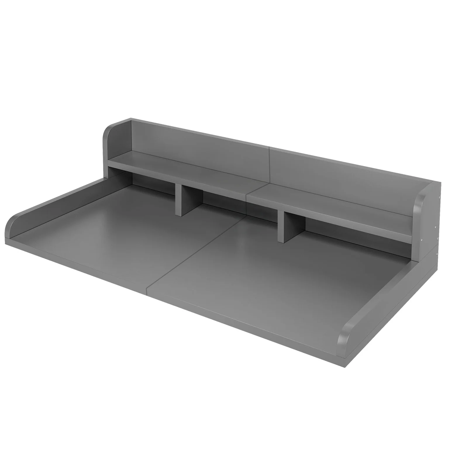 Modern Washer Dryer Countertop with 2-Tier Shelf,Laundry Room Countertop Organization Storage with 2.75" H Guard Edge Rails,Non-Slip Pad,Waterproof and Easy to Clean,54"W x 27.55"D,Natural Wood - Image 33