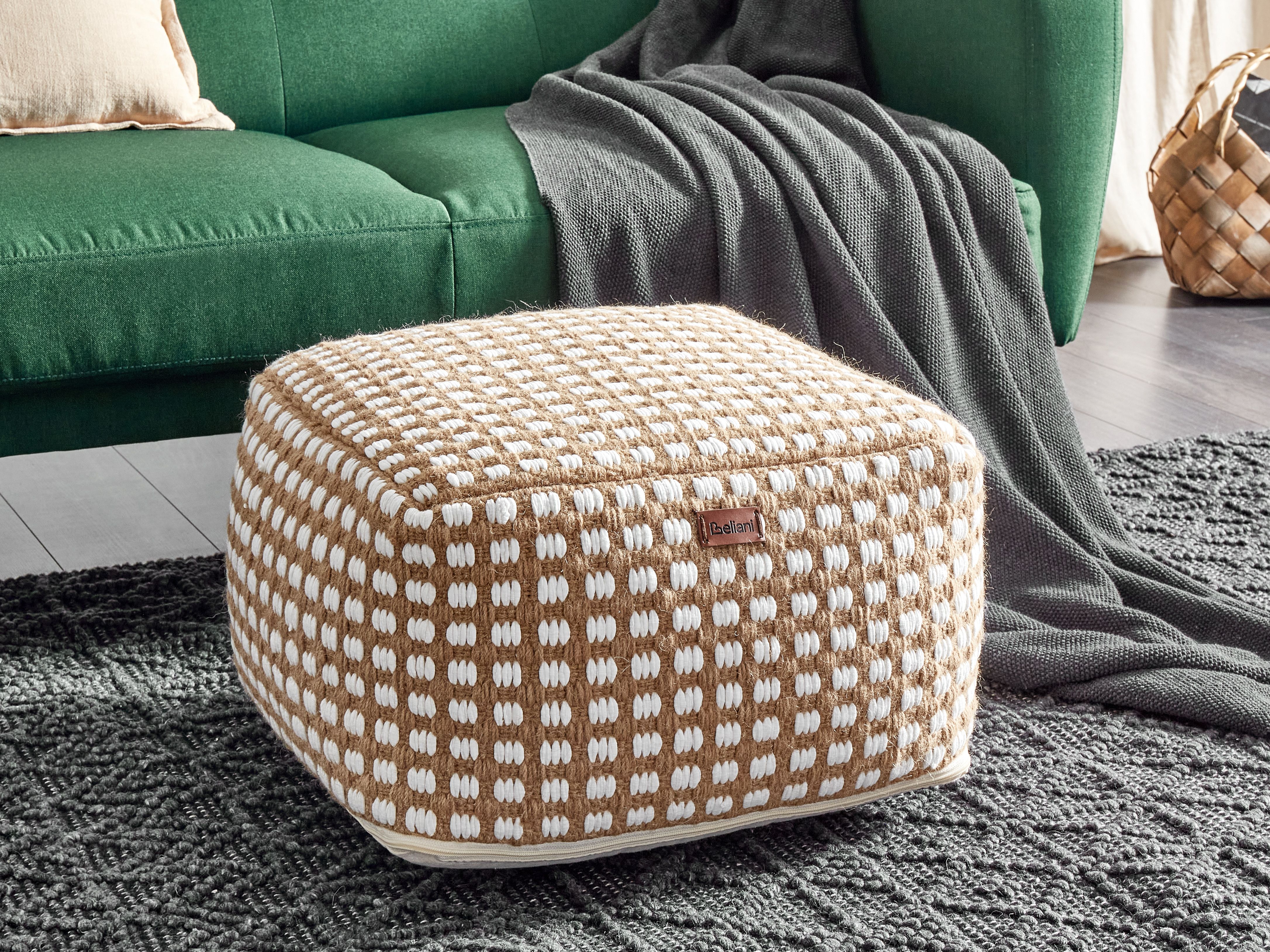 Pouffe CHILAR Cotton Beige