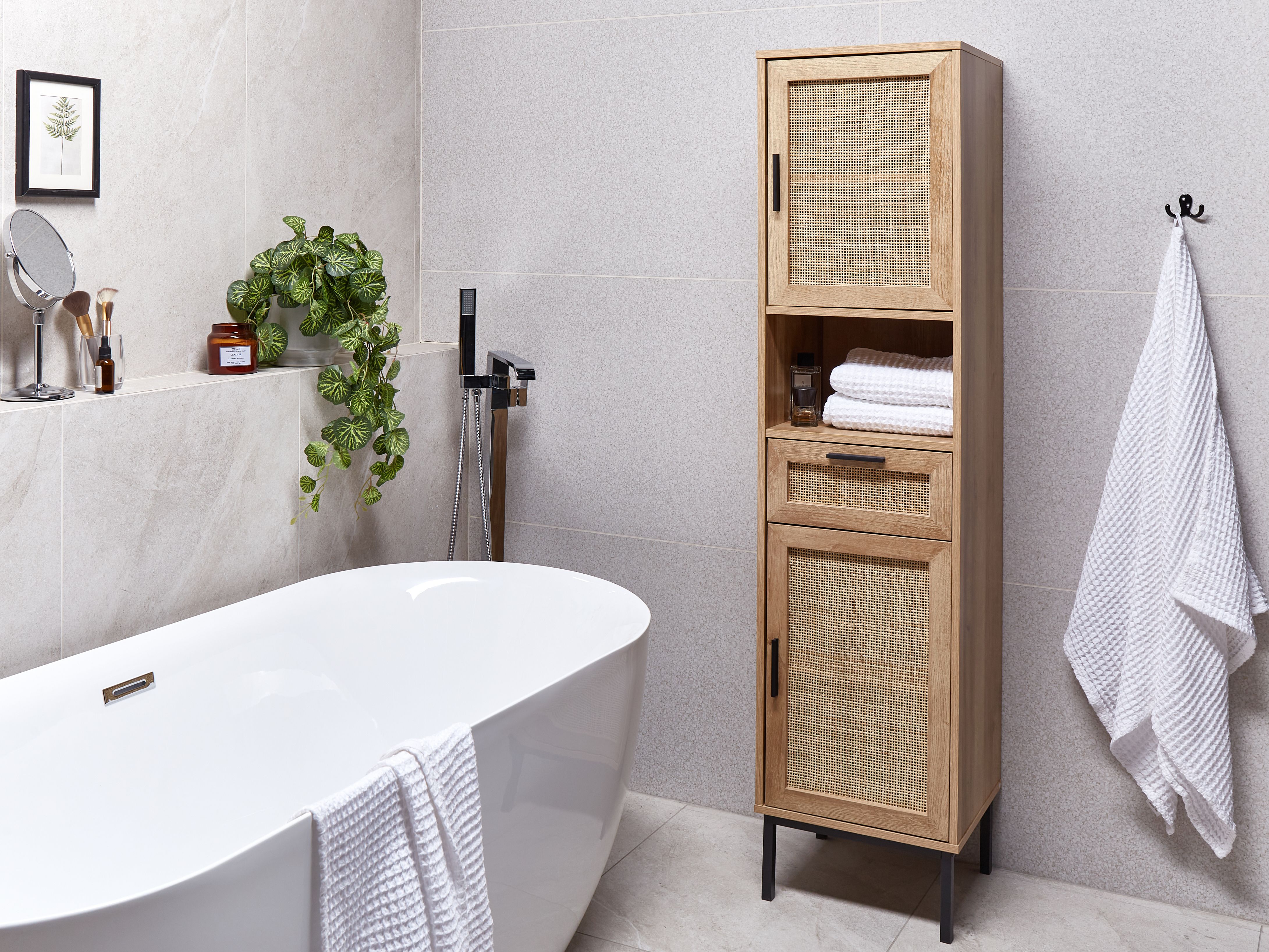 Bathroom Cabinet ROSELL 40 cm Light Brown