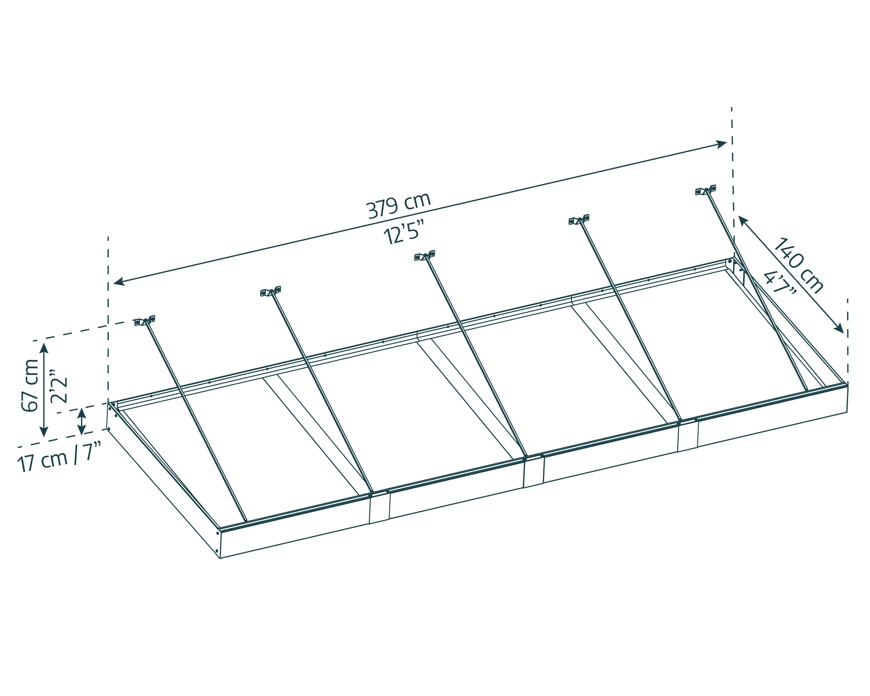 Palram - Canopia Sophia XL 2000 6' x 5' Acrylic Awning - Gray/Mist - Image 28