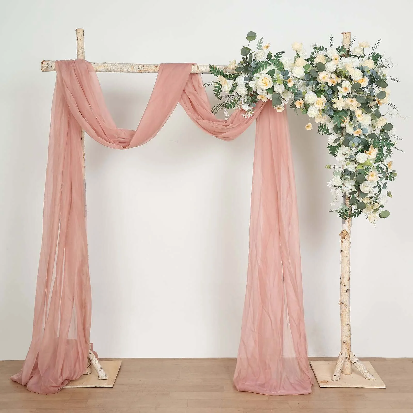 Efavormart 7FT Rustic Square Wedding Arch Wooden Backdrop Stand, Wedding Ceremony Arch - Brown - Image 35