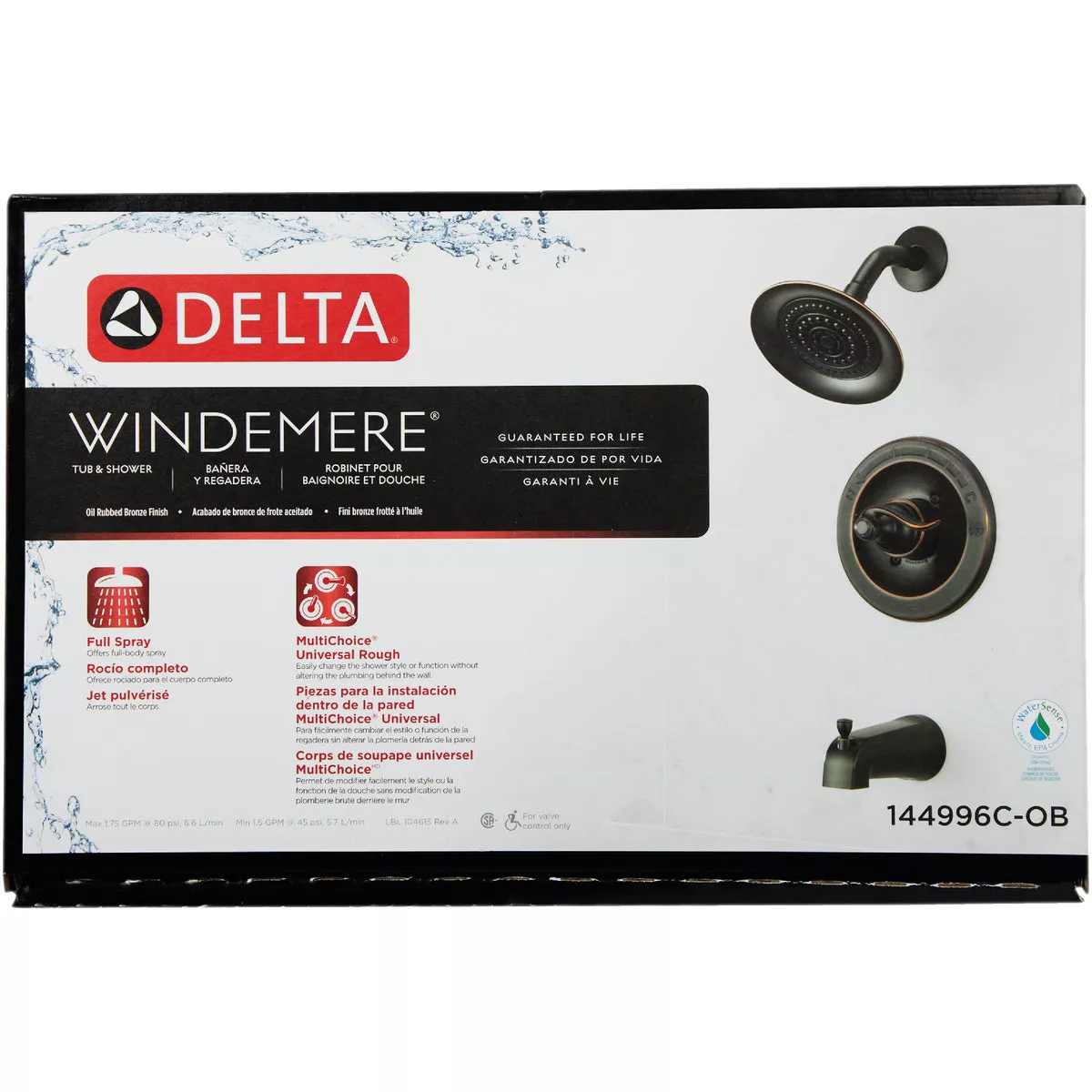 Delta Windemere Oil-Rubbed Bronze Single-Handle Lever Tub & Shower Faucet