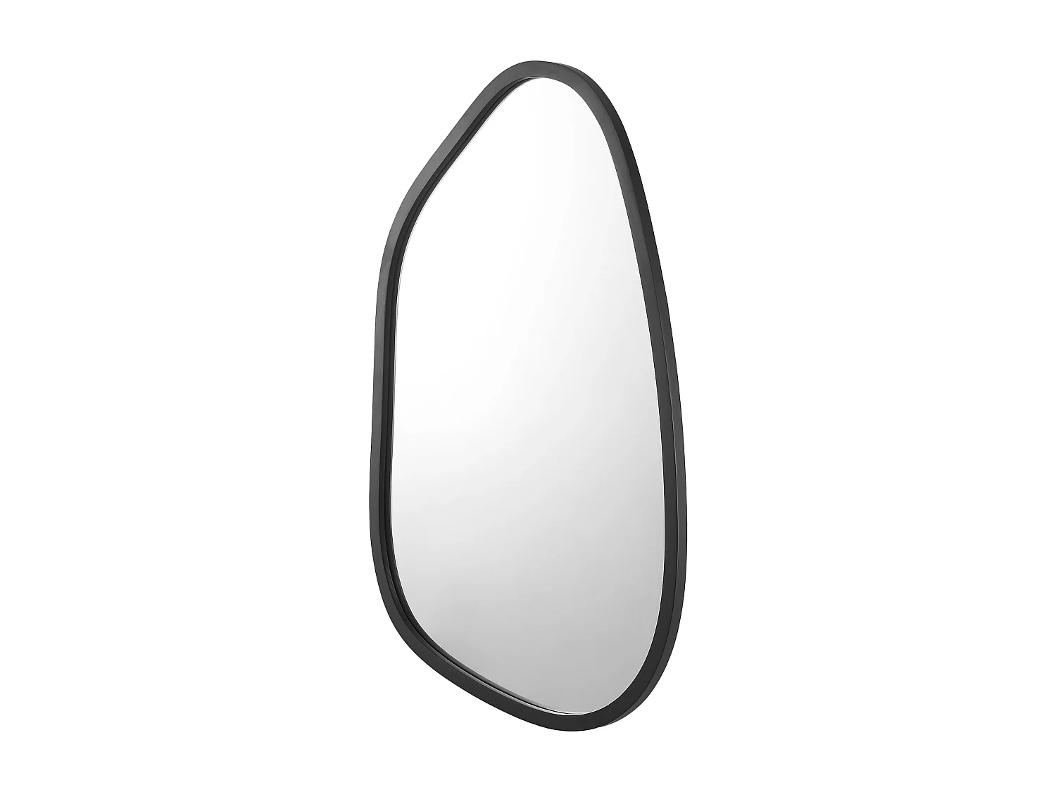 Miroir mural Filiano asymétrique 80 x 58 cm noir mat [en.casa]