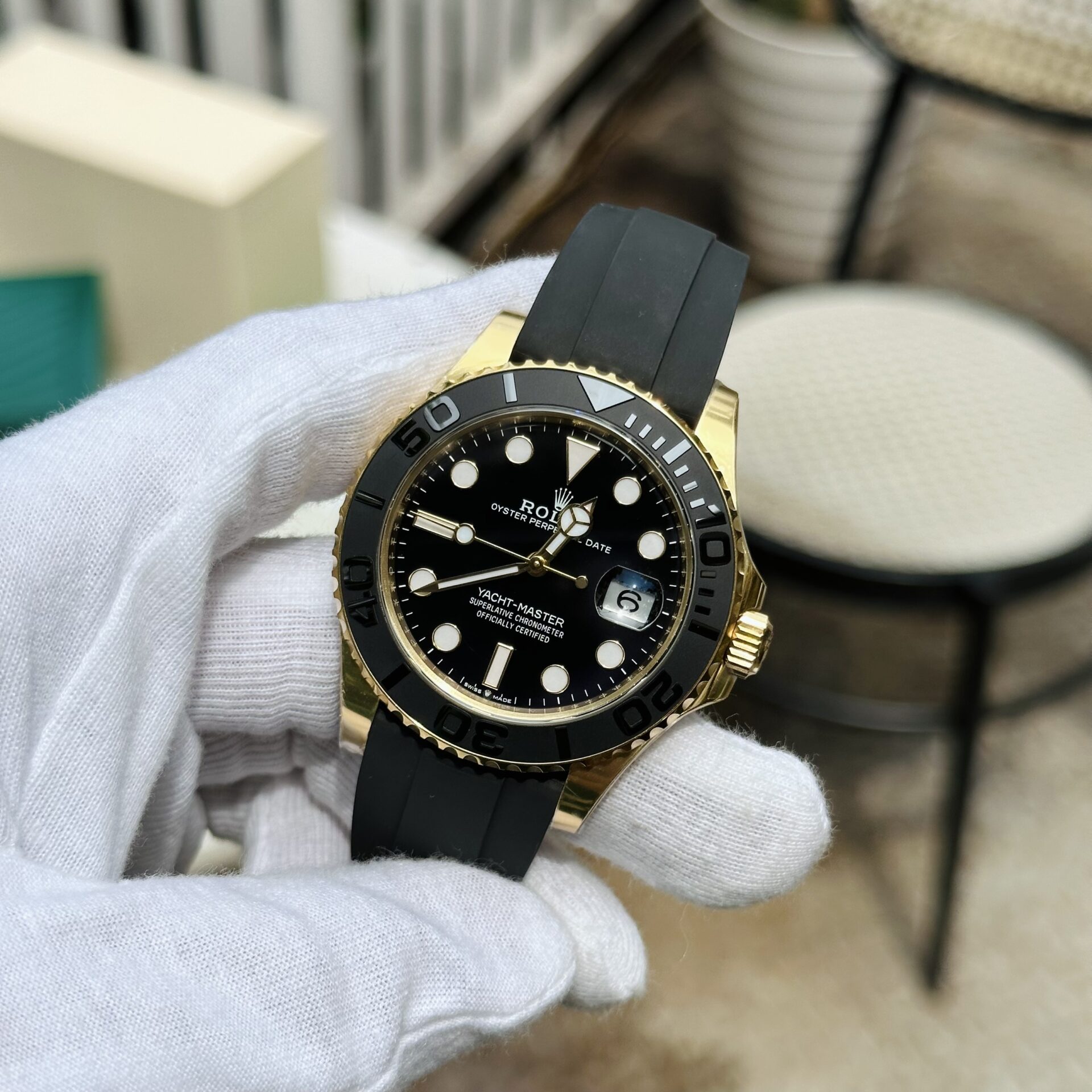 Rolex Replica 1:1 Watch Yacht-Master 226658 Rubber Strap Clean Factory 42mm - Elite Watch Atelier