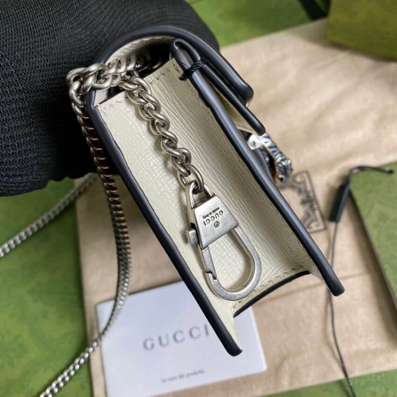 Replica Gucci Dionysus Super Mini Bag 476432 Orange White Leather1:1High-quality replica