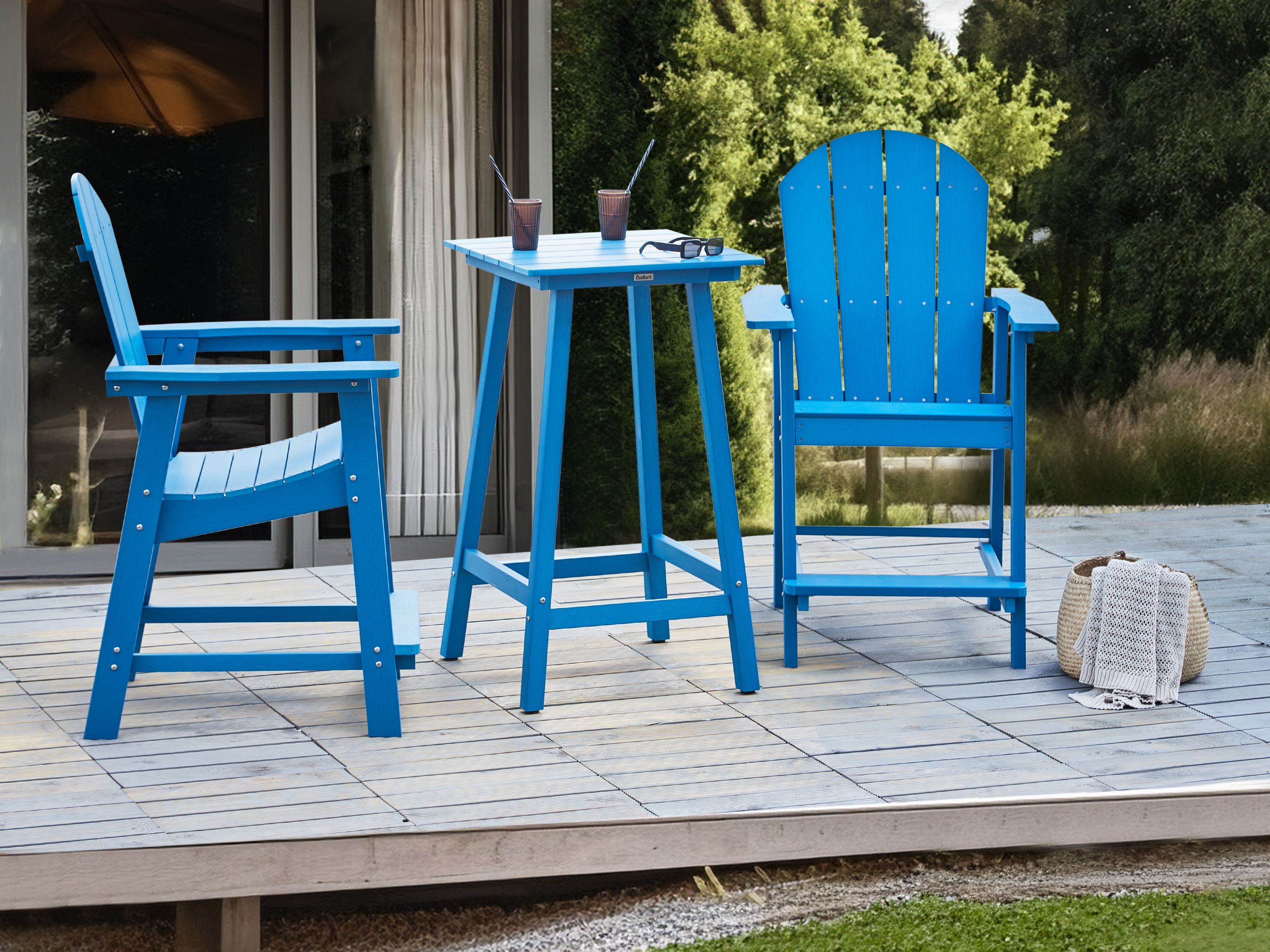 Bistro Set ADIRONDACK Blue