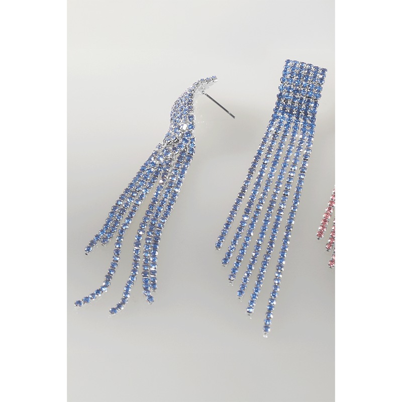 Color Crystal Fringe Earrings - MIDNIGHT VELVET CATALOG