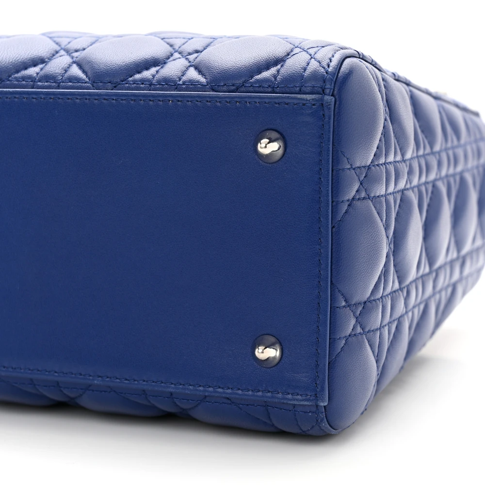 Mirror Quality Replica Dior Lady Bag in Blue Lambskin Leather1:1High-quality replica