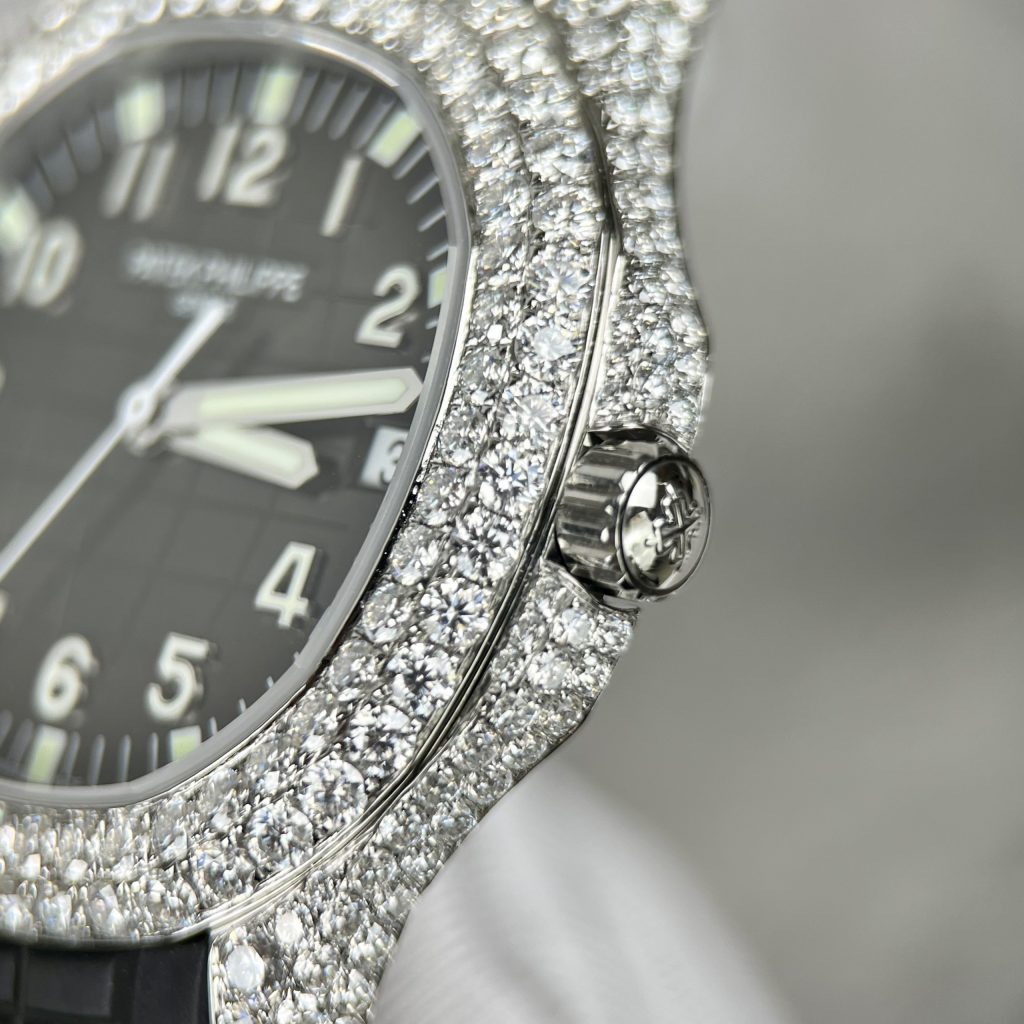 Patek Philippe Replica Watch Aquanaut 5167 Custom Moissanite Diamonds 3K Factory 40mm - Top club