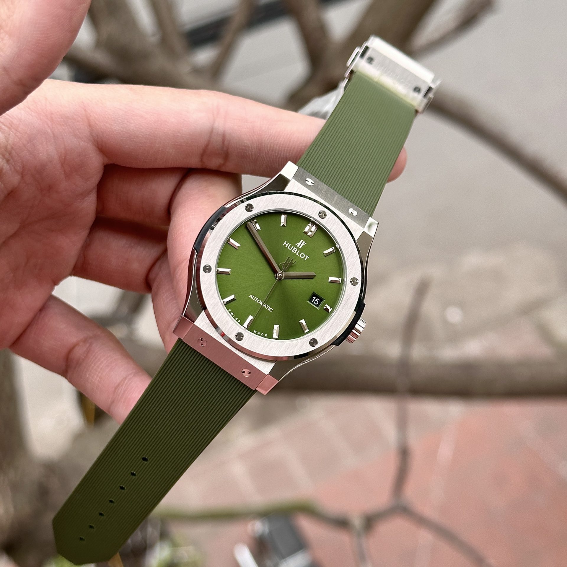 Hublot Replica 11 Watch Classic Fusion Green Dial Factory JJ+ 42mm - Top club