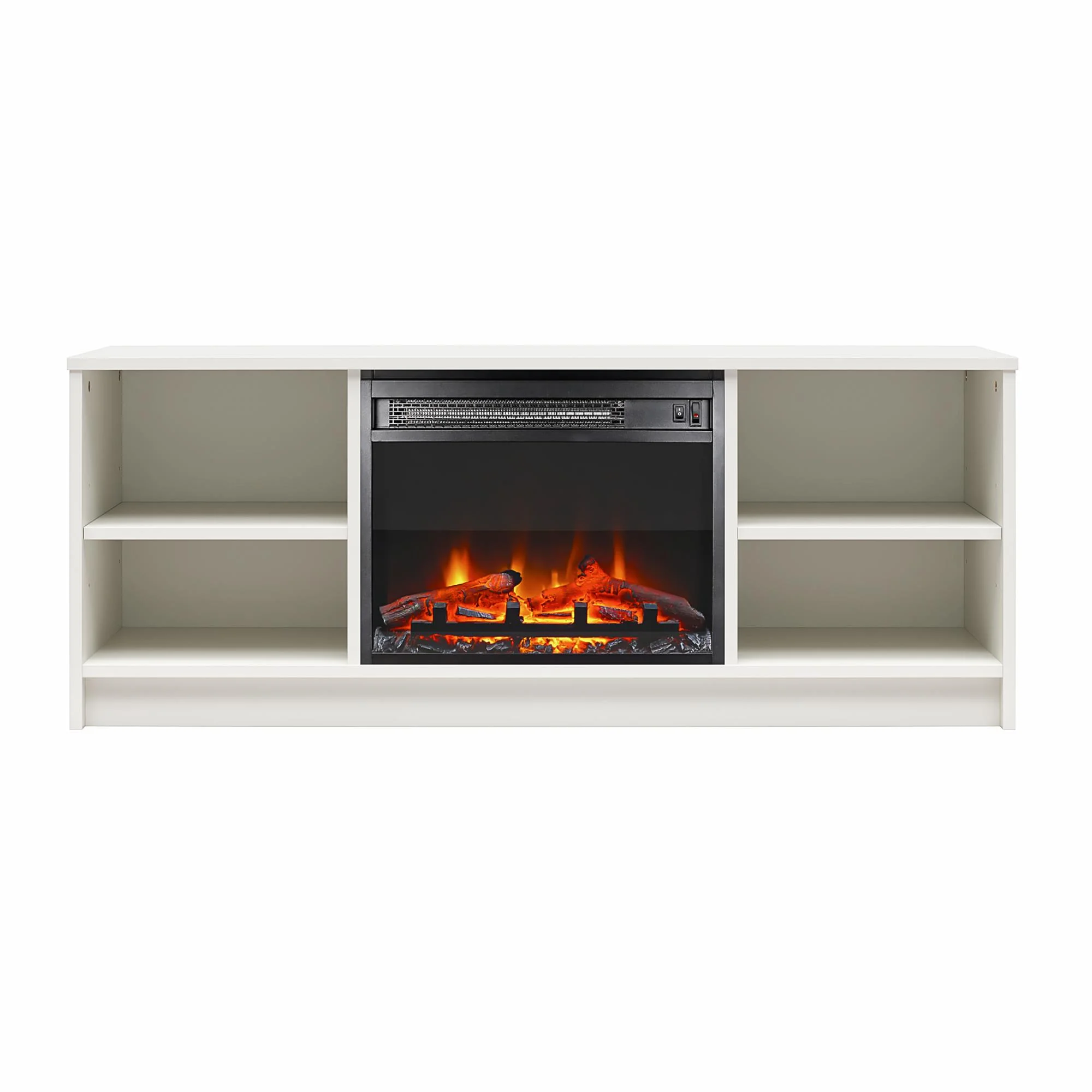 Mainstays Fireplace TV Stand, for TVs up to 55", Black Oak - Image 19