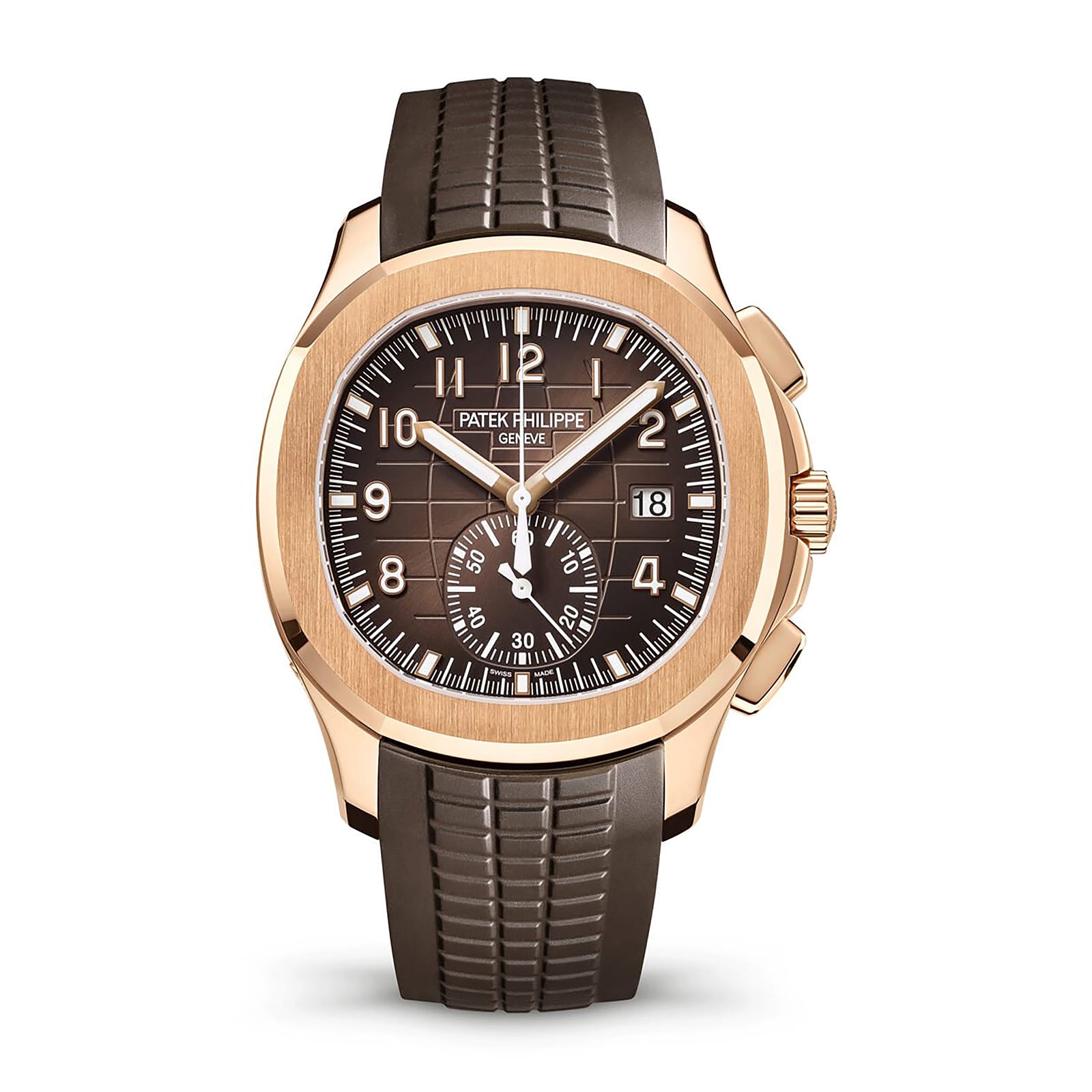 Fake Patek Philippe Replica Watch Aquanaut Chronograph Rose Gold Brown Dial 5968R-001 GRF(1:1 replica) - Elite Watch Atelier