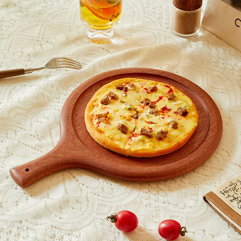 Kitchen Wood Round Pizza Serving Board Food Tray Rectangular Acacia Wooden Steak Plate Chopping Board
