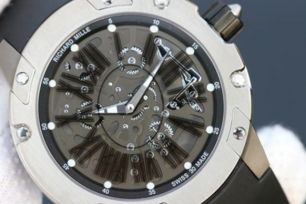 Replica Richard Mille RM033 Titanium SF Roman Markers Dial Black Rubber Strap Micro-Rotor Movement - Top club