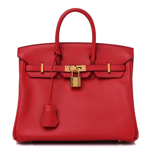 HERMES - Swift Birkin 25 Rouge Casaque