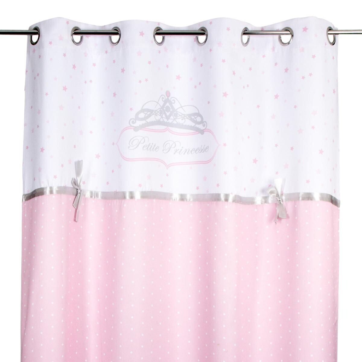 Kids curtain "Princesse ribbon" Pink, 140x260 cm