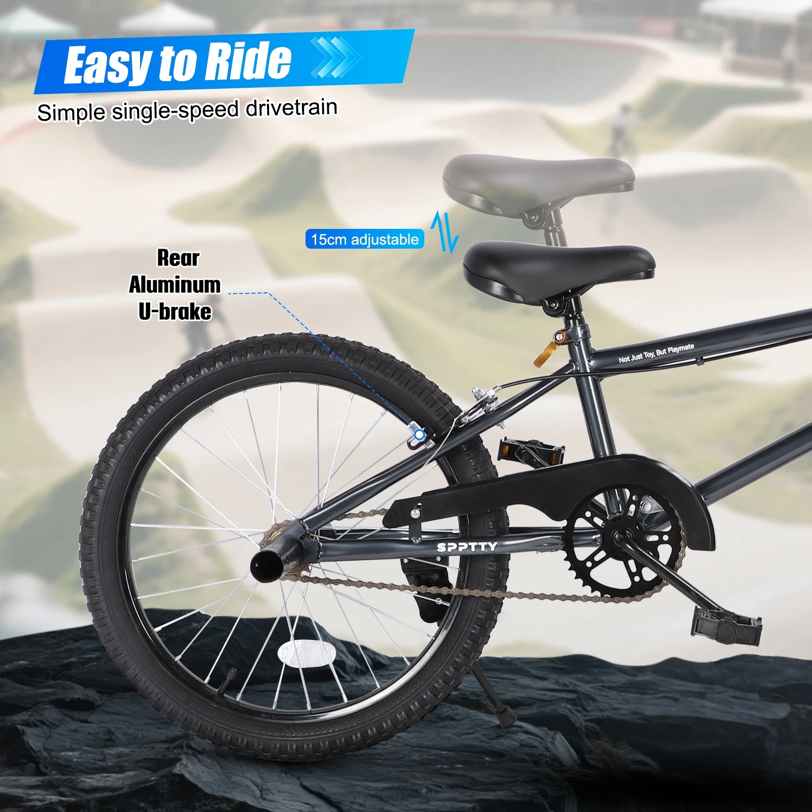 SPPTTY 20" Freestyle BMX Bike with 4 Pegs,Kids Bicycle for Teen Beginner, Age 7-14 Years,Multicolor - Image 14