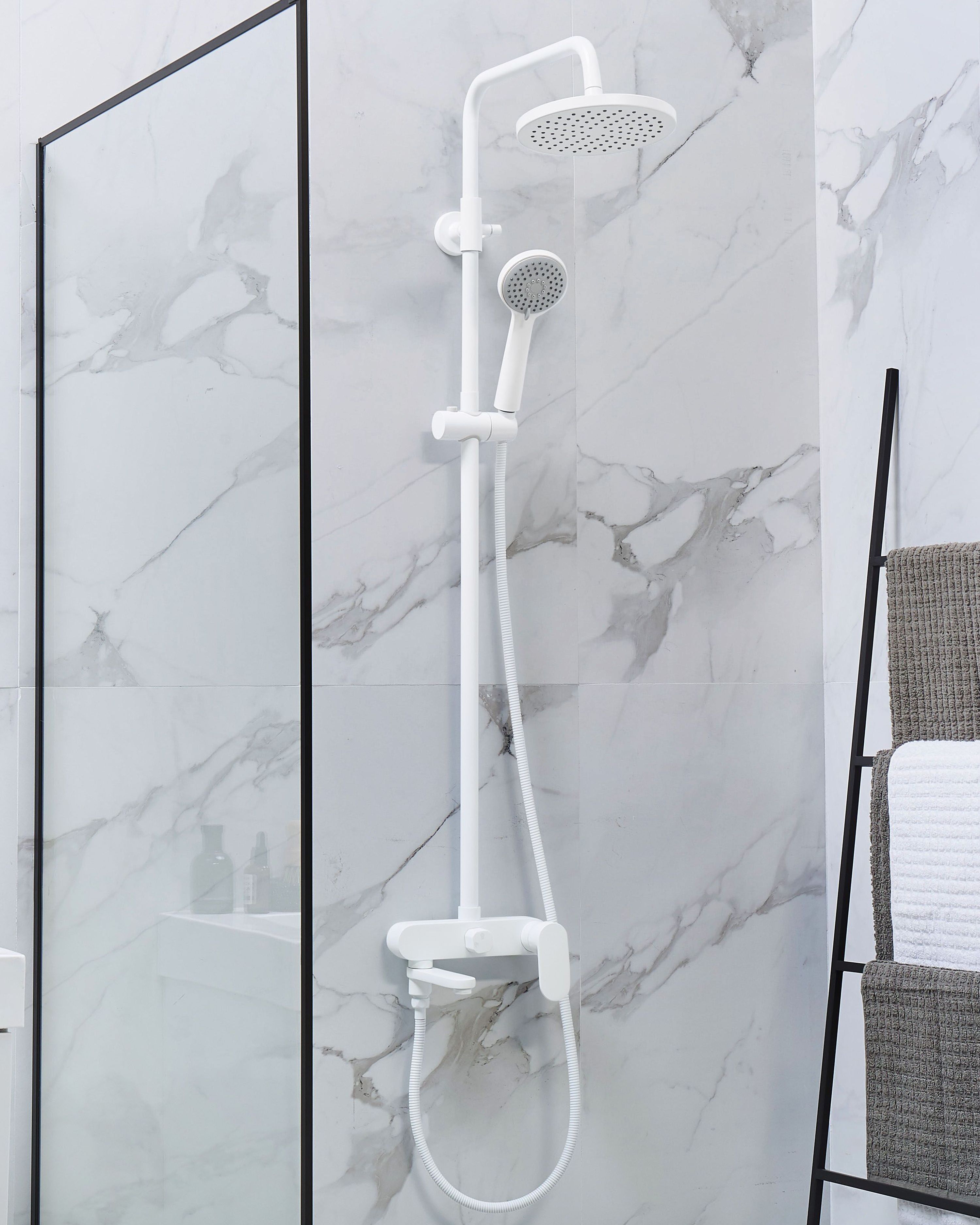Mixer Shower Set with Rainshower GURARA White