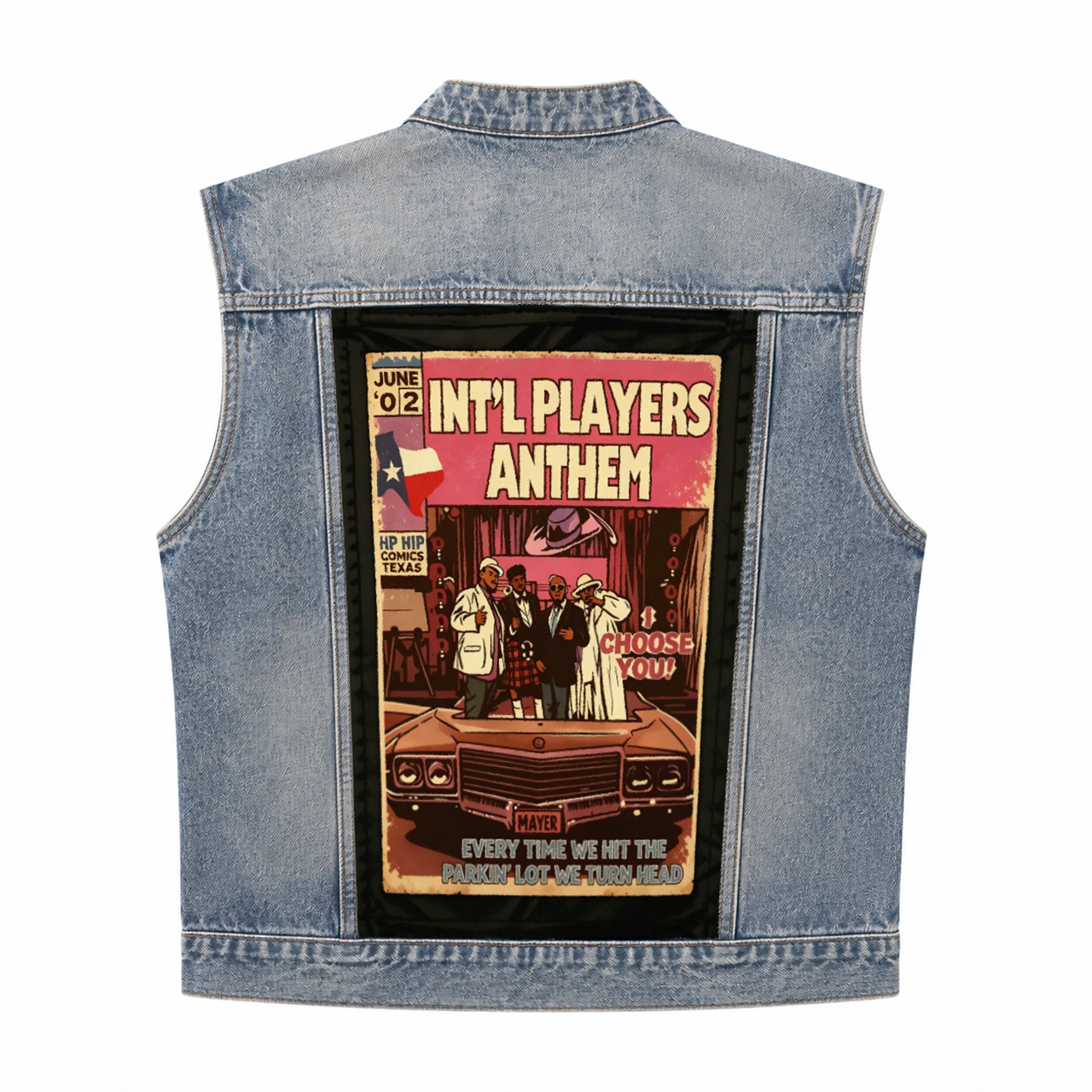 Personalized Light Blue Denim Vest