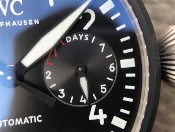 Replica IWC Big Pilot Real PR IW502001 Real Ceramic ZF V2 Black Calfskin Strap A51111 - Top club