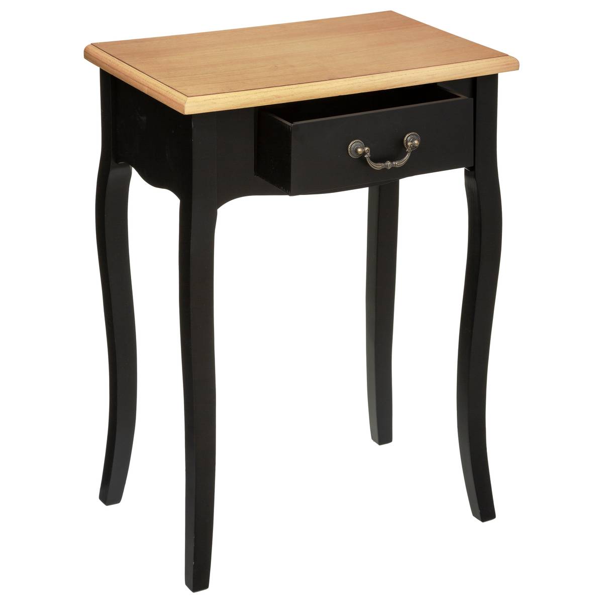 Bedside table "Chrysa" Black, H.65,5 cm