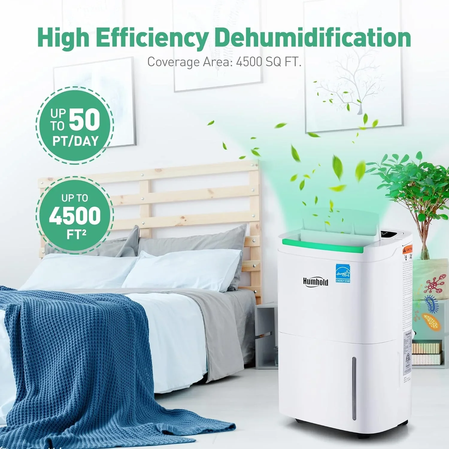 HUMHOLD Portable Air Conditioner, 14000 BTU, White - HDPAC-10-A1