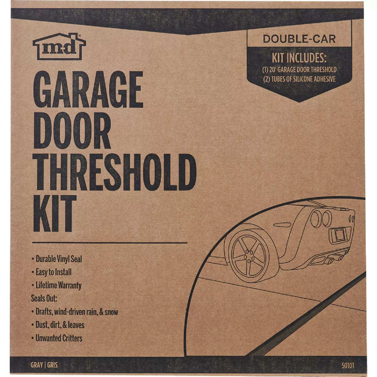 M-D Building Products 20 Ft. Gray Vinyl Garage Door Threshold Kit