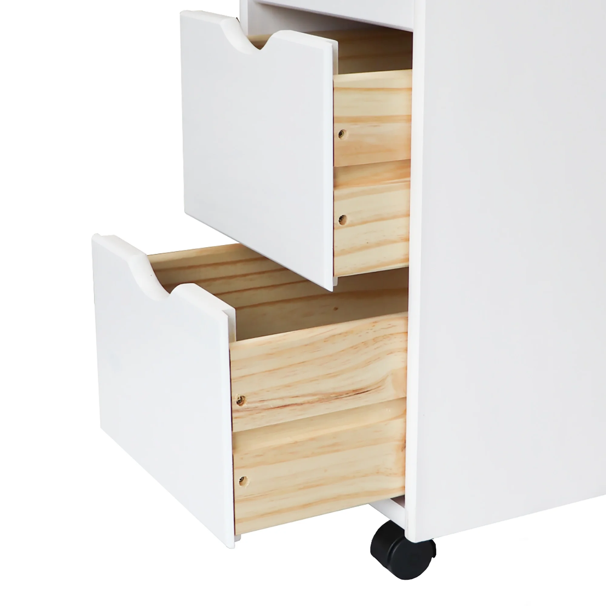 Adeptus Solid Wood 6+2 Drawer Roll Cart - Image 13