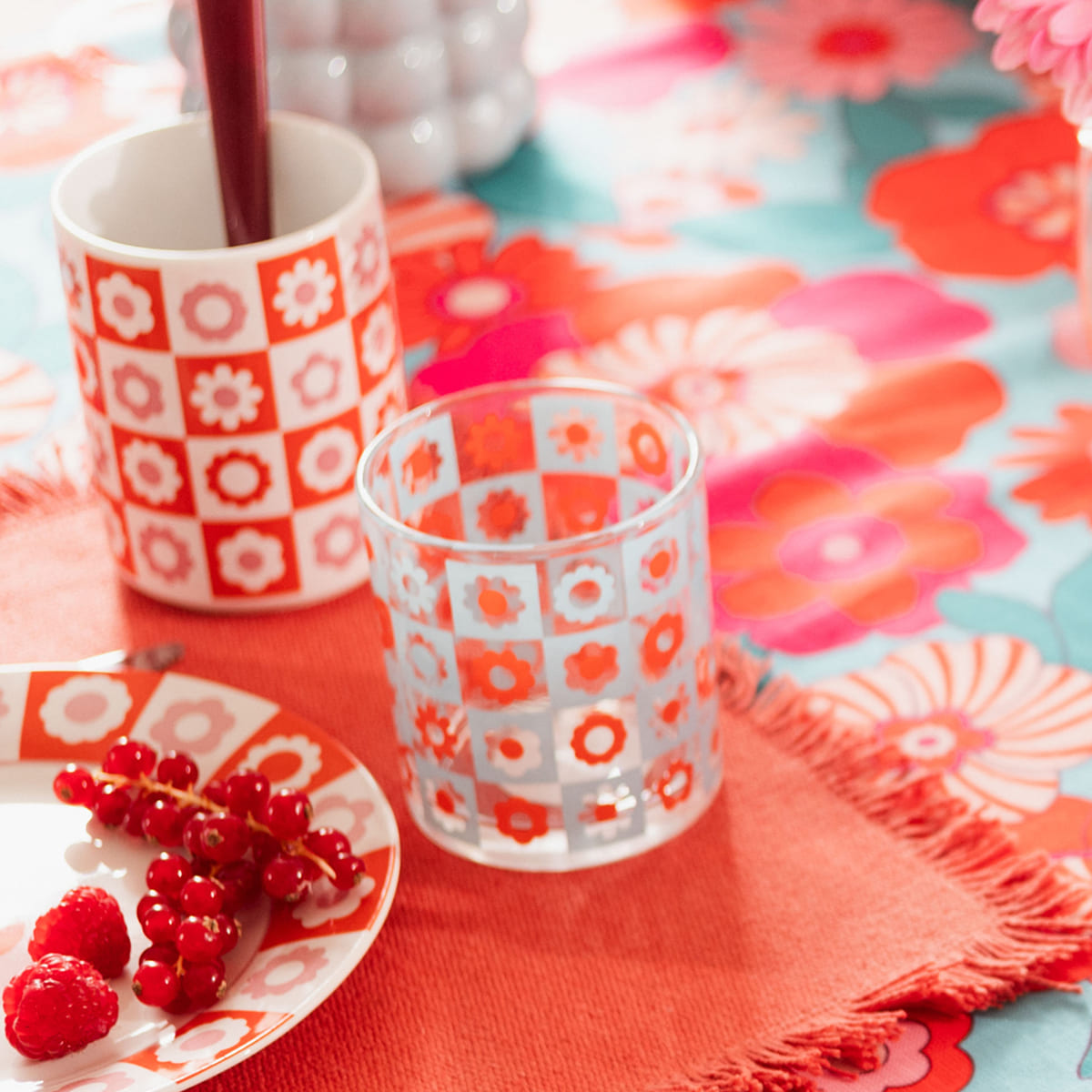 Low glass "Bloomorama" 30 cl Atmosphera x Cha Cha Pop