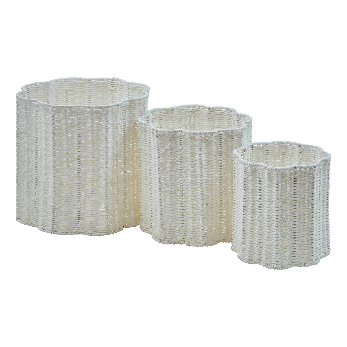 Storage Basket "Fldr" White, D.38/31/25 cm