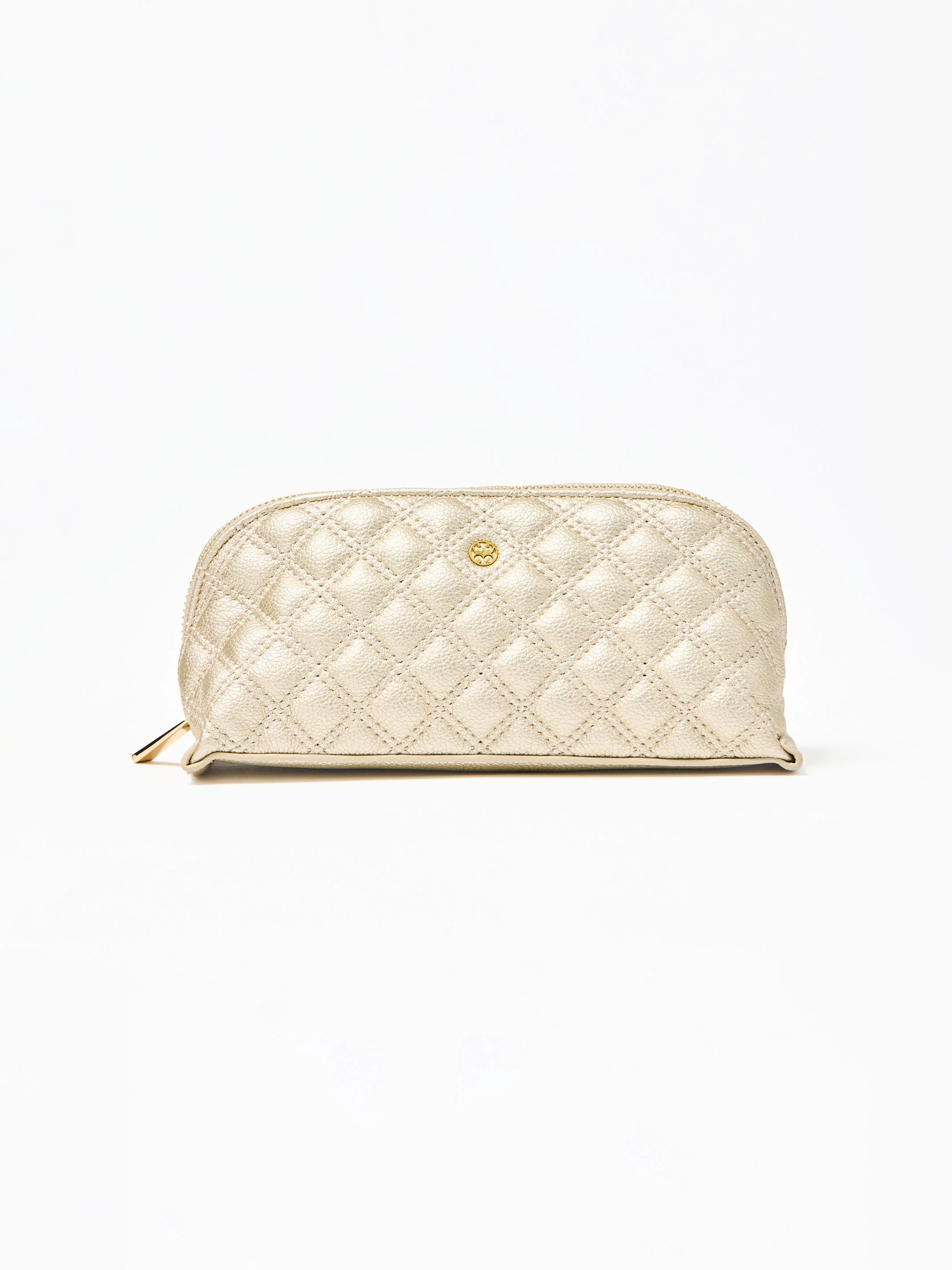 Small Quilted Essential Pouch | Champagne