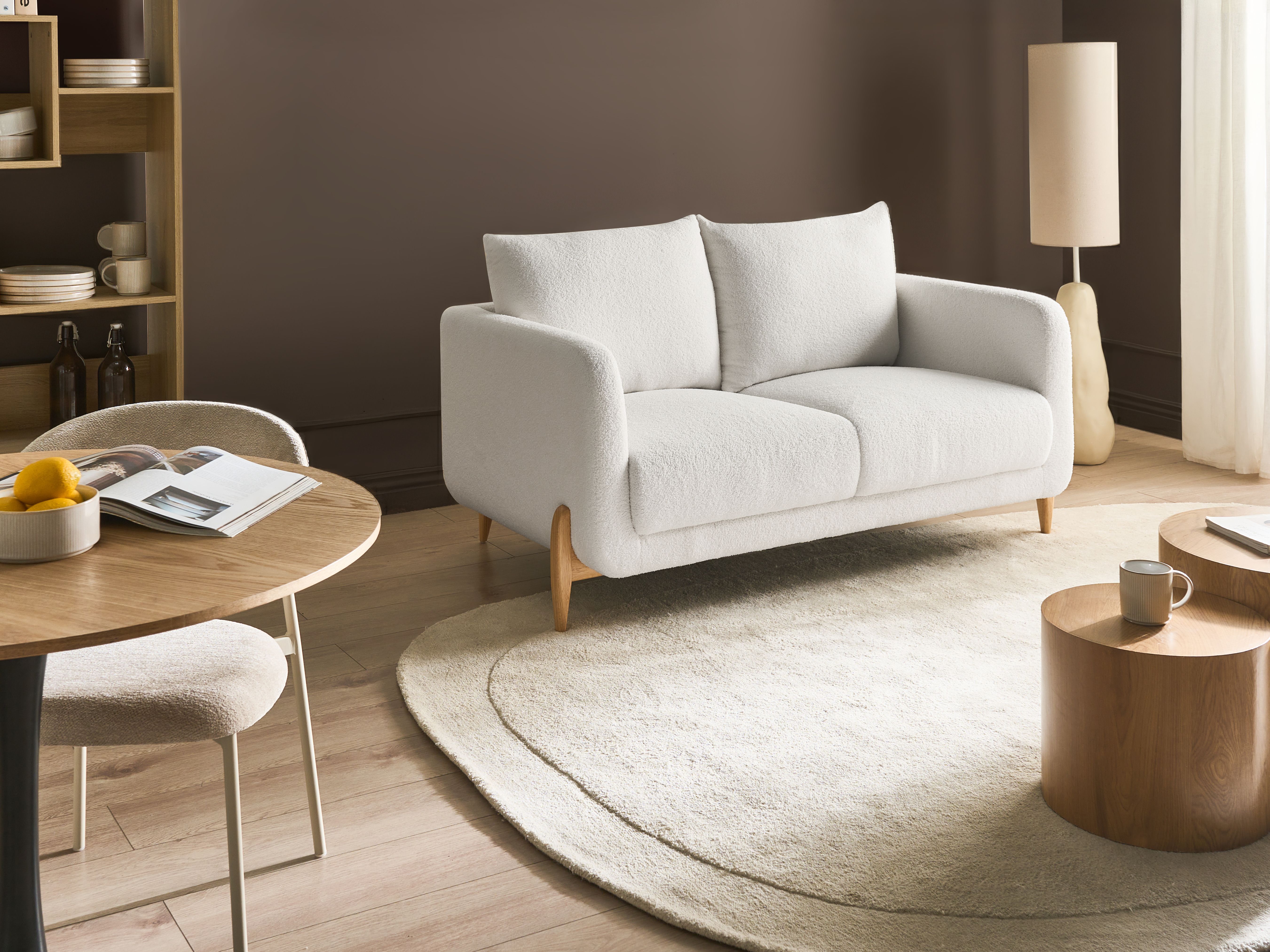 Sofa 2 Seater GIMO Boucle White