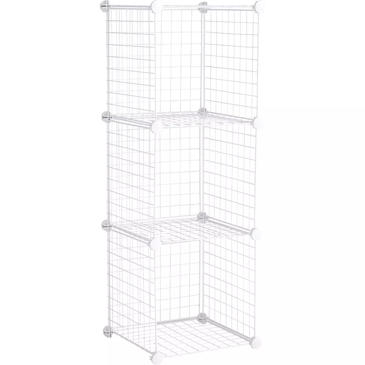 Rubbermaid White 3-Cube Storage Stacker