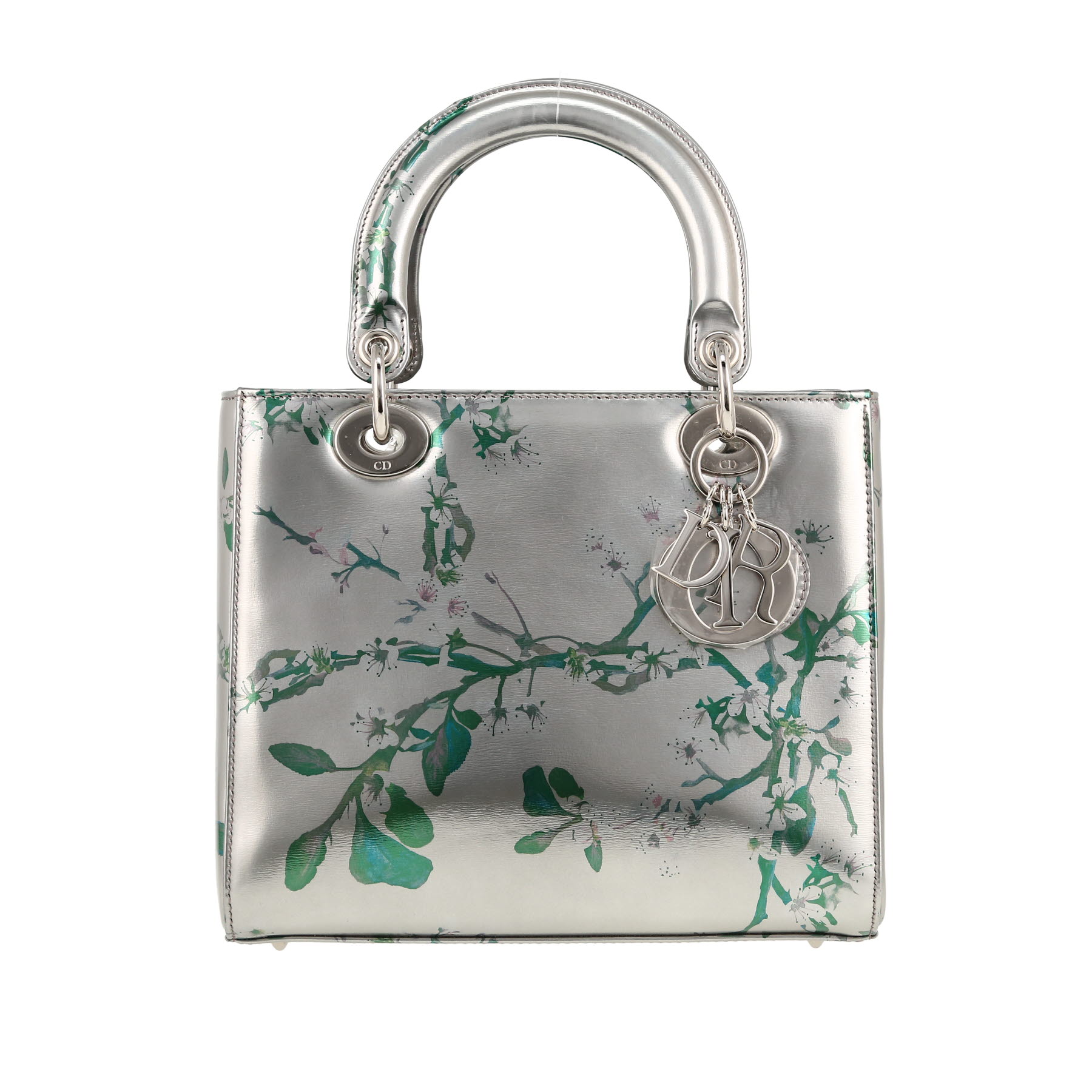 Dior Lady Dior handbag in silver leather1:1High-quality replica