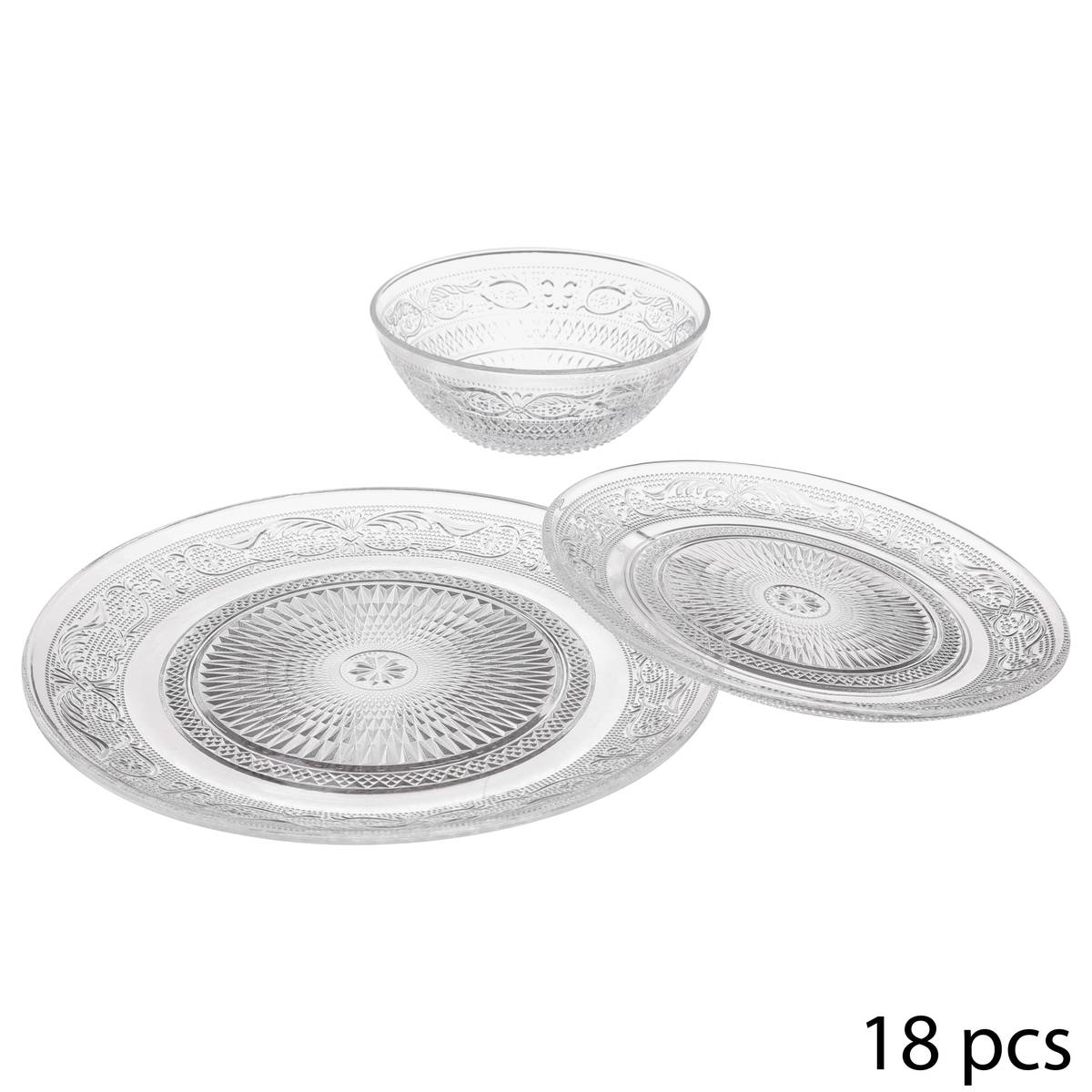 Dinnerware set"Renaissance" 18 pieces, white