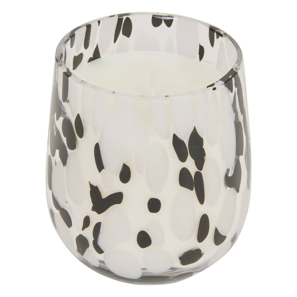 Mancha" scented candle Amber, Black & White, 275g